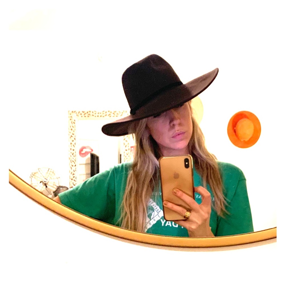 Goorin Bros Wide Brim Rancher in Dark Green / Blk